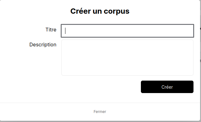 Créer un corpus